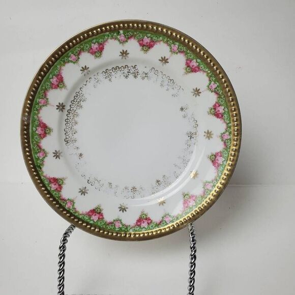 C./ S. Vintage 1930's Pattern Plate Hand Painted Made in PRUSSIA - Picture 1 of 3